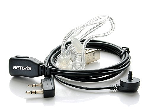 Retevis 2 Pin Ptt Mic Covert Acoustic Headset Compatible With Kenwood Puxing Baofeng Uv 5R Uv 5Ra 888S Retevis Rt22 Rt21 H777 (1 Pack)