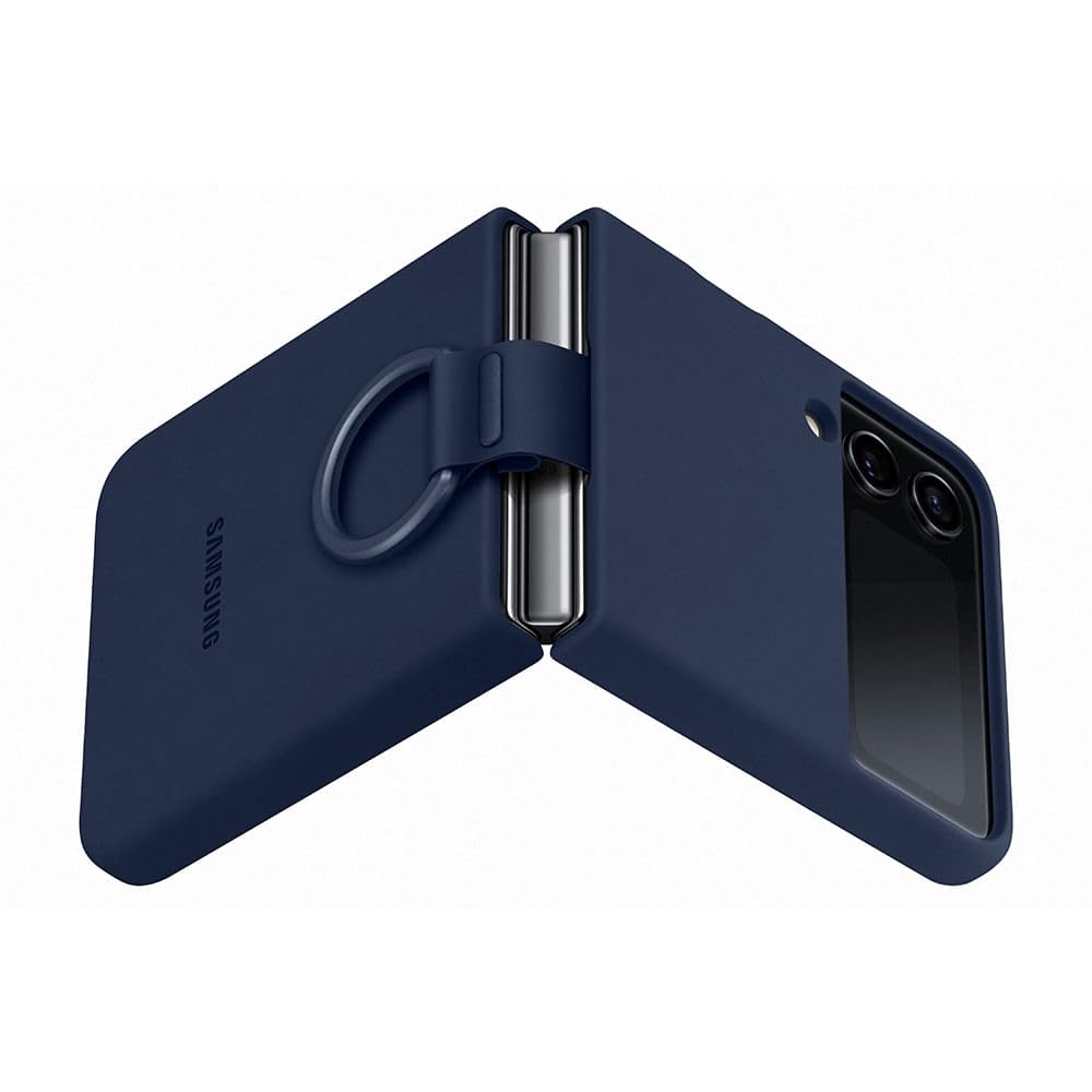 Samsung Galaxy Z Flip4 Official Silicone Cover With Ring Navy