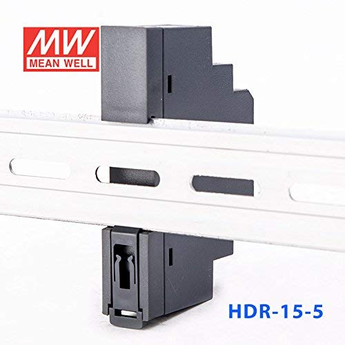 Mean Well Hdr 15 5 Ultra Slim Step Shape 1Su Din Rail Power Supply, 5V 2.4A 12W