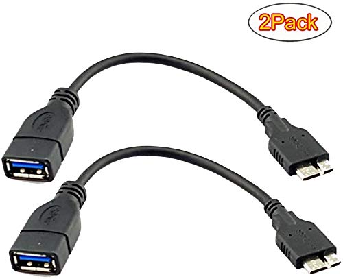 Seadream 2Pack Usb 3.0 Micro B Male To Usb 3.0 A Female Host Otg Cable Adapter  6.5Inch (2Pack)