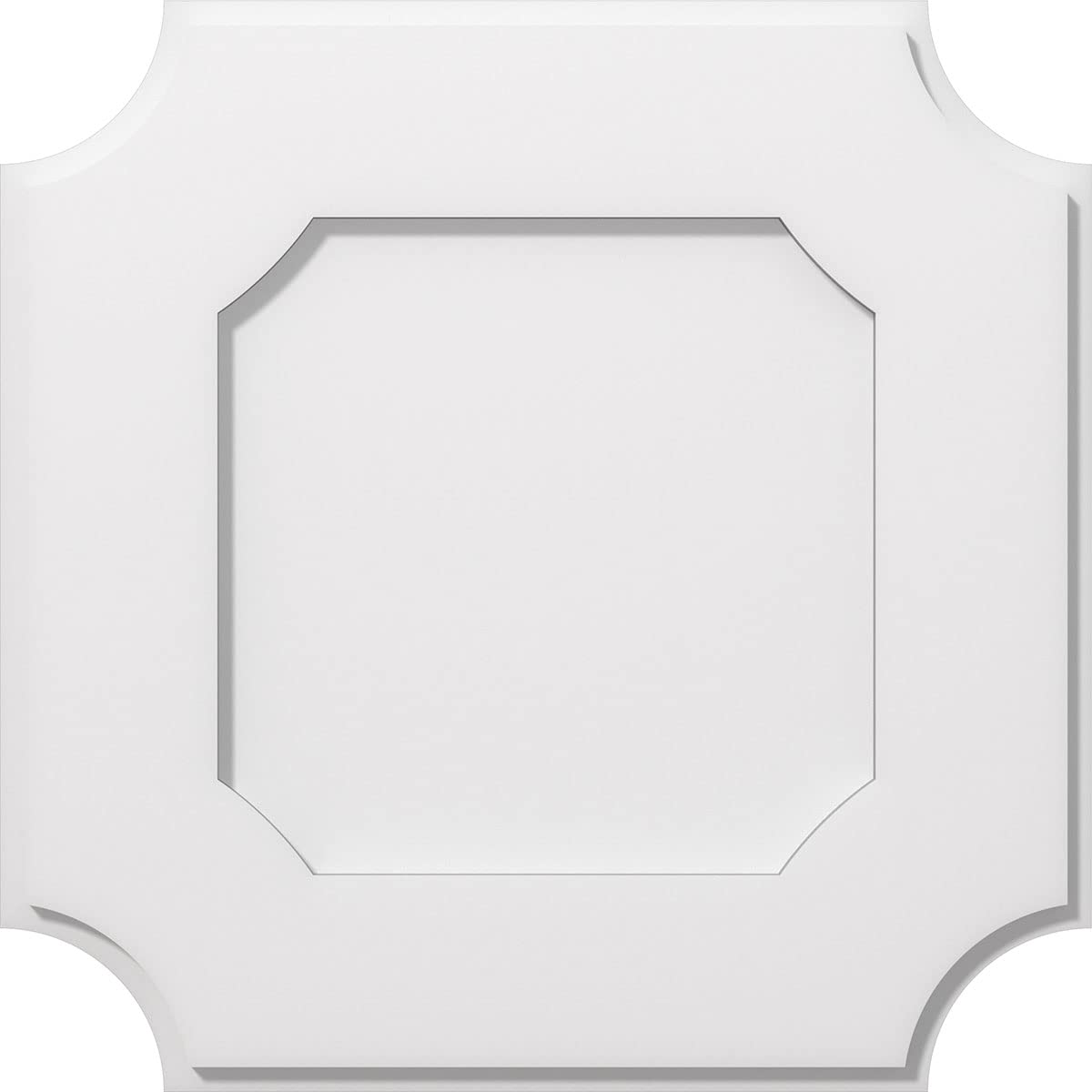 Ekena Millwork Cmp20Le Locke Architectural Grade Pvc Contemporary Urethane Ceiling Medallions 20''Od X 12''C X 1''P