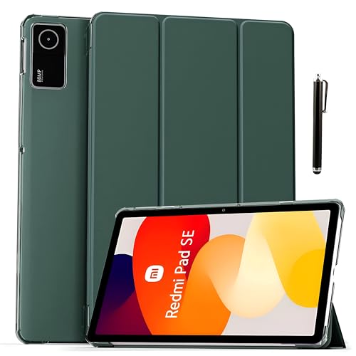 Proelite Case Cover For Redmi Pad Se 11 Inch Cover, Smart Flip Case Cover For Redmi Pad Se 11 Inch Translucent Back With Stylus