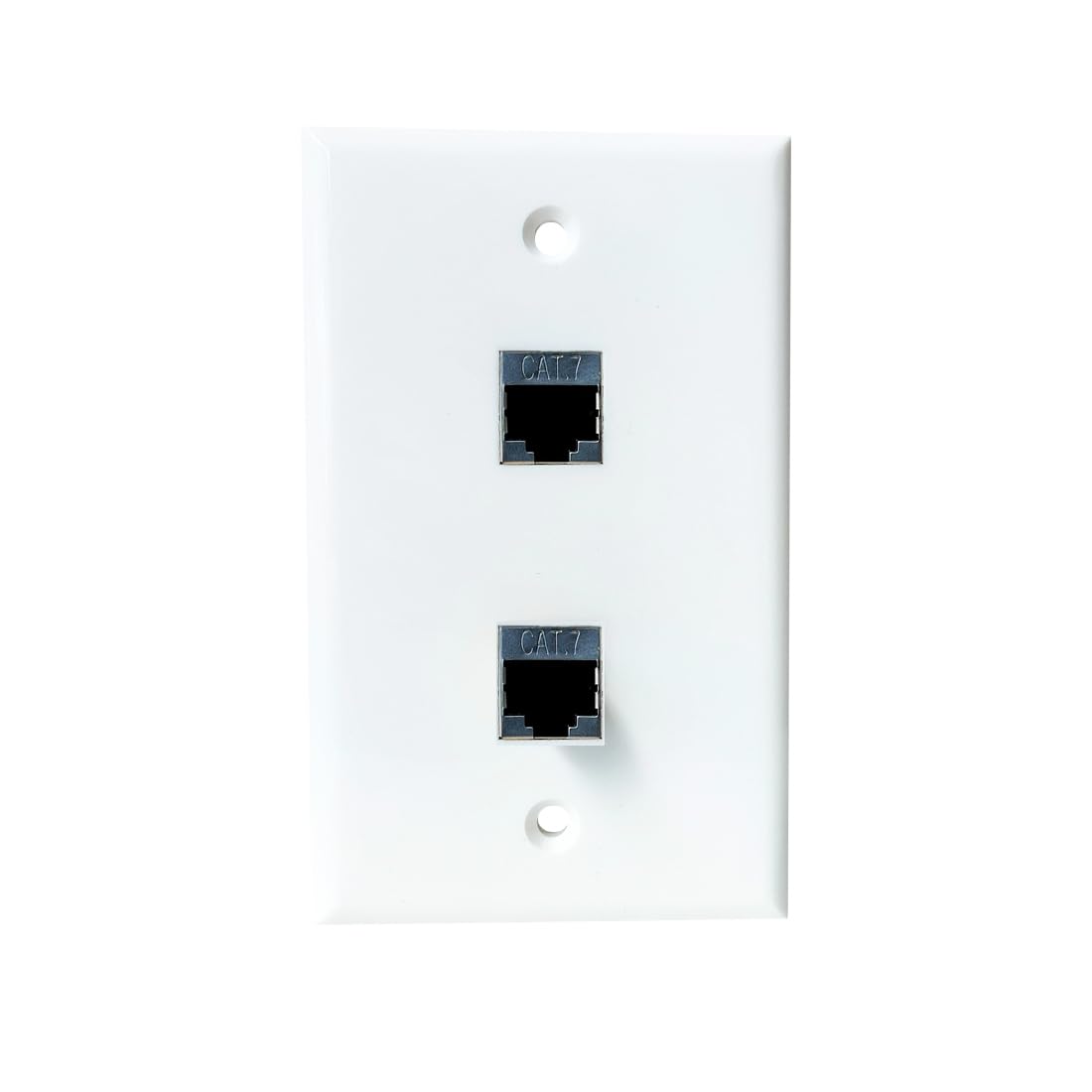 Boplat 2 Port Ethernet Cat7 Wall Plate Female To Female   Double Shielded Network Cat 7 Rj45 Keystone Jack Outlet Wallplate For