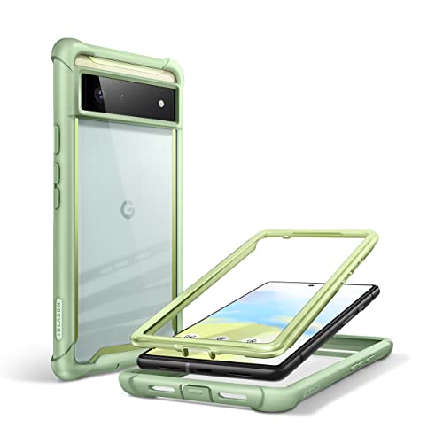 I Blason Ares Series Designed For Google Pixel 6 Case (2021), Dual Layer Rugged Clear Bumper Case Without Built In Screen Protec