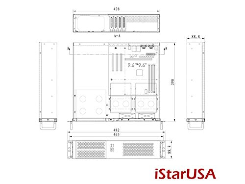 Istarusa Group 2U Compact Rackmount 2 X 5.25 (D 214 Matx) , Black