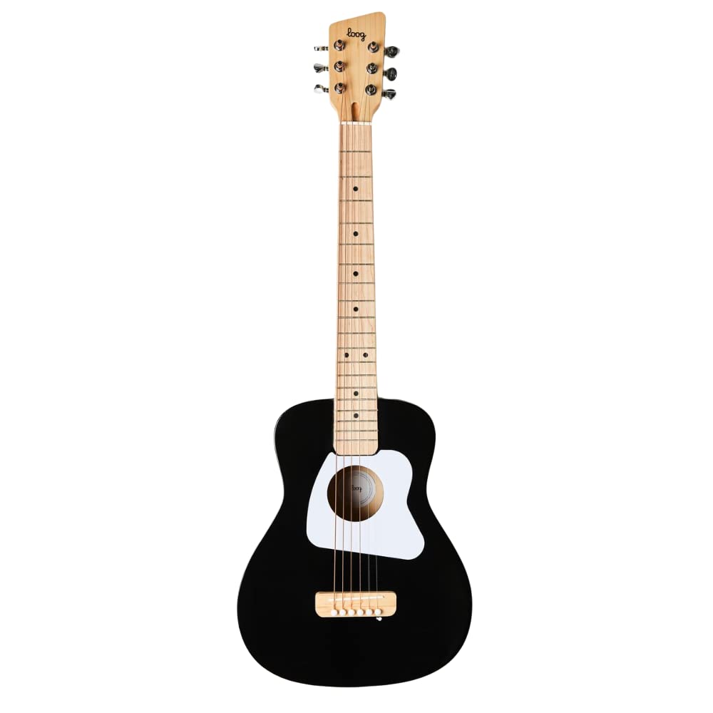 Loog Pro VI Acoustic kids real guitar for Beginners Compact size Ages 9+ Learning app and Lessons included