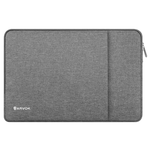 Arvok Laptop Sleeve Case 15 15.6 16 inch for MacBook Air 15/16 inch/MacBook Pro 16 inch, Water-Resistant Protective Portable Laptop Cover Bag for HP/Dell/Asus/Acer/Huawei, Gray
