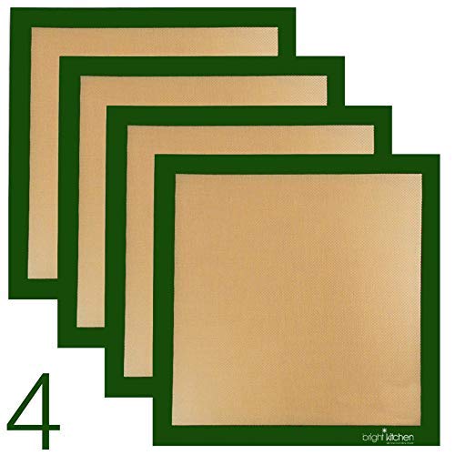 4 X Ultra Silicone 11 X 11 Non-Stick Fruit Leather Dehydrator Sheet: Compatible With Excalibur 4 Tray 2400 Drying Mat Liner