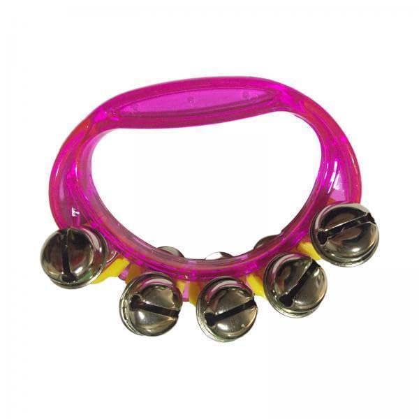 ATORSE 2xMini Percussion Tambourines Shaking Rattle for Family Kids Kindergarten Pink