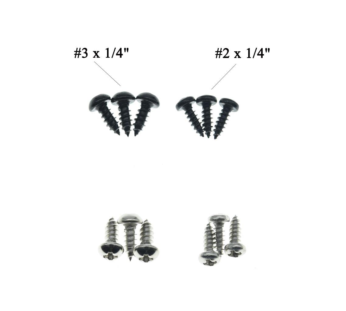 Dopro 20X Stainless Steel American #2 X 1/4 Phillips Head Truss Rod Cover Screws Guitar Truss Rod Cover Screw For Import Style L