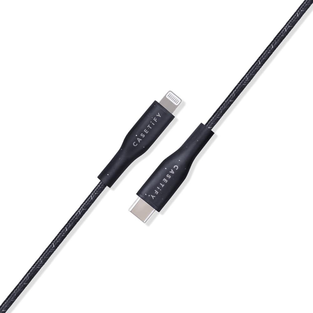 Casetify Powerthru Usb C To Lightning Cable (1M/3.3Ft)   Black