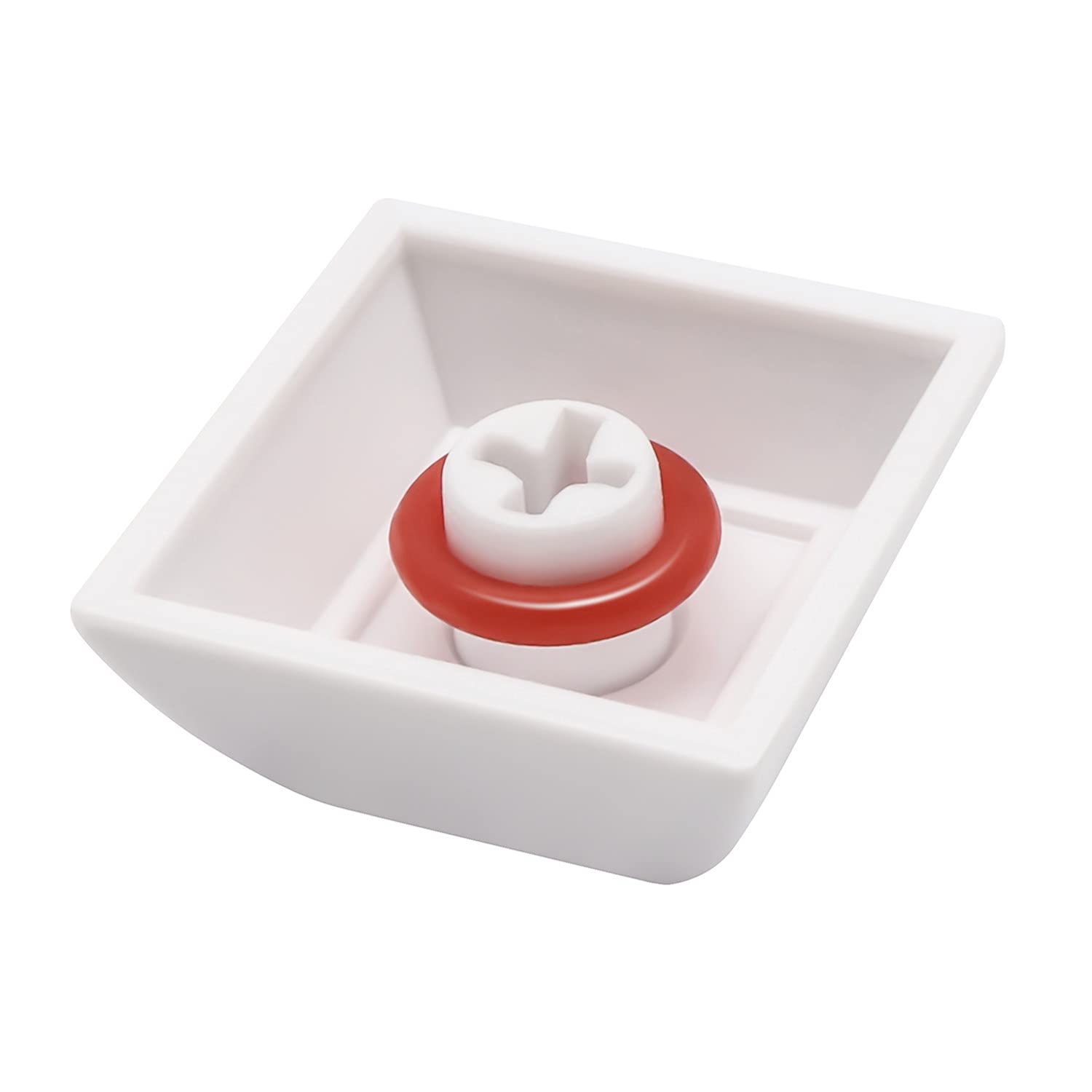 Threebulls 120Pcs Clear Rubber O Ring Keyboard, O Rings Keycaps, Switch Dampeners Keycap, For Cherry Mx Key Switch Keyboards Dampers,Red