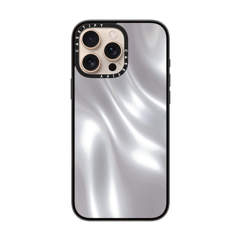 Casetify Compact Case For Iphone 16 Pro Max [Lightweight / 4 Ft. 2X Military Grade Drop Protection/Slim]   Soft Metal   Clear Bl