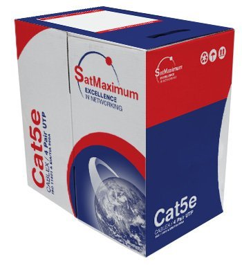 Satmaximum Cat5E 1000Ft Ftp Shielded Ethernet Cable, Cca 24 Awg, Solid Core, Bulk Network Wire, Gray, Ideal For High Speed Data