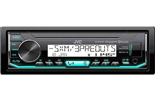Jvc Marine Boat Yacht Radio Bluetooth Media Player Receiver Bundle Combo With 4 X 6.5'' 2-Way Coaxial White Speakers & 4Ch Amp