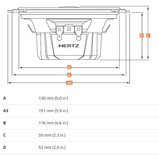 Hertz Dieci Series Dcx 1303 5.25' Two Way Coaxial Speakers   Pair