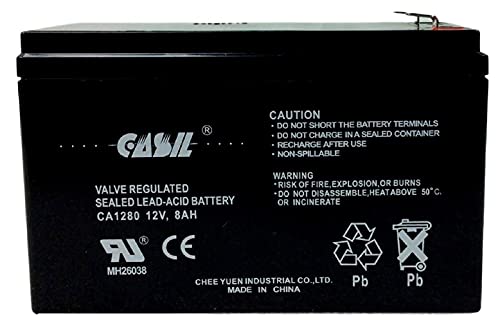 Duracell Dura12 8Fa12Va8Ahaf2 Replacement Battery By Casil Ca1280 12V 8Ah