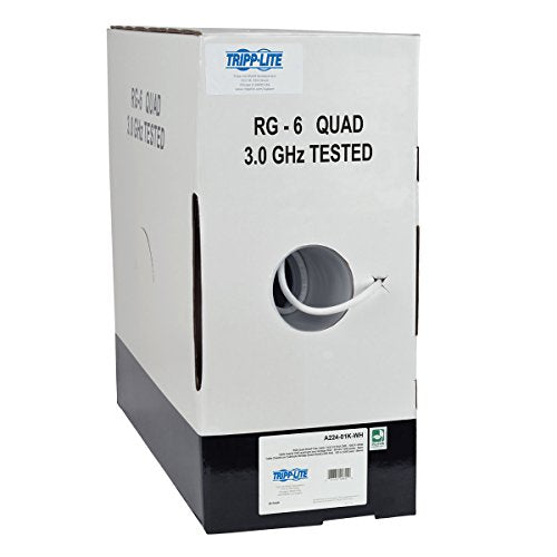 1000' Coax Bulk Cable Wht