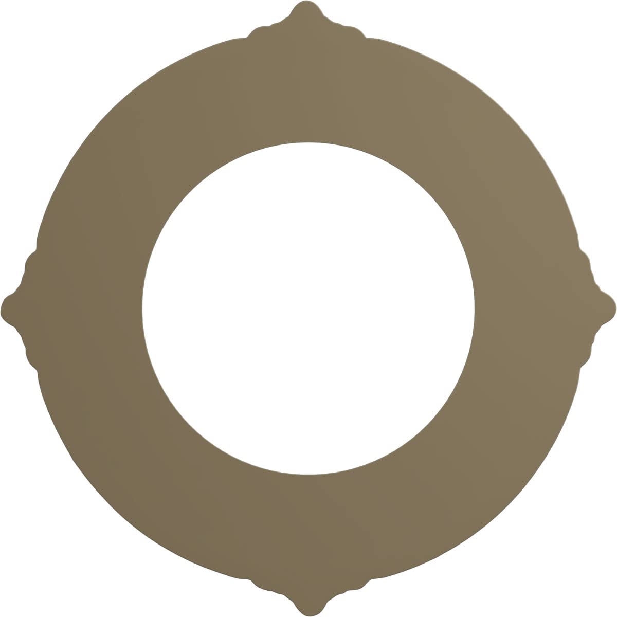 Ekena Millwork Cm11Bn Benson Ceiling Medallion, 11 1/8''Od X 6 1/8''Id X 5/8''P, Factory Primed