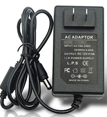 Dzydzr 48W 80 250V Ac To Dc 12V 4A Wall Adapter Dc Power Supply + 1 Female To 2 Male Dc Splitter Y Cable + 5.5Mm X 2.1Mm Dc Fema