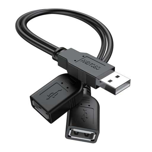 Andtobo ?2023 Upgraded? Usb 2.0 A Male To 2 Dual Usb Female Jack Y Splitter Hub Power Cord Extension Adapter Cable