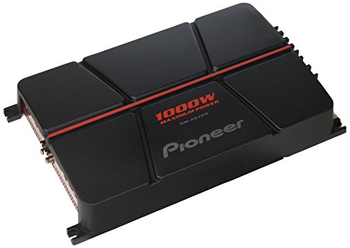 Pioneer Gm A6704 4 Channel Bridgeable Amplifier With Bass Boost,Black/Red