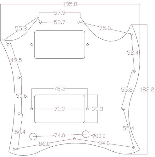 Dopro American Standard Sg Guitar Full Face Pickguard Fits Usa Gibson Sg Special Guitar Black Pearl