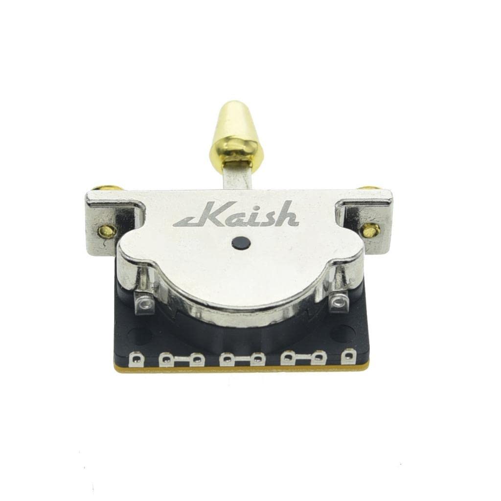 Kaish Heavy Duty 3 Way Guitar Pickup Lever Switch Pickup Selector Switch For Strat Tele With Plastic Gold Tip