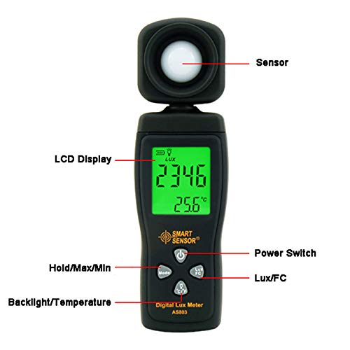 Lux Light Meter For Photography Grow Plants Led Photometer Lighting Intensity Brightness Measurement Pocket Digital Photo Illumi