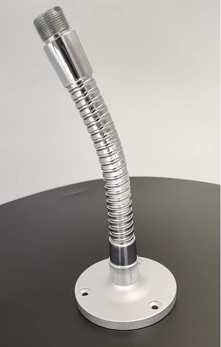 2Pks Microphone Flange Mount,Goose Neck Microphone Holder,Wall Mount Microphone Stand, 5/8 Male,Ideal For Various Mounting Devic