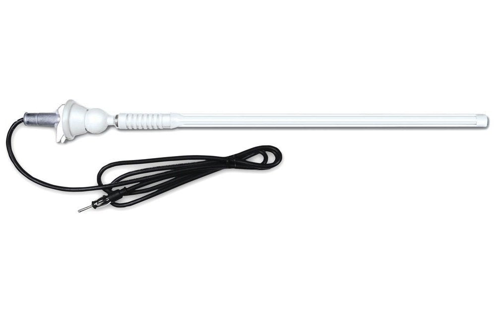 Enrock 20W White Flexible Rubber Mast Long Range Marine Boat Yacht Am/Fm Radio Antenna