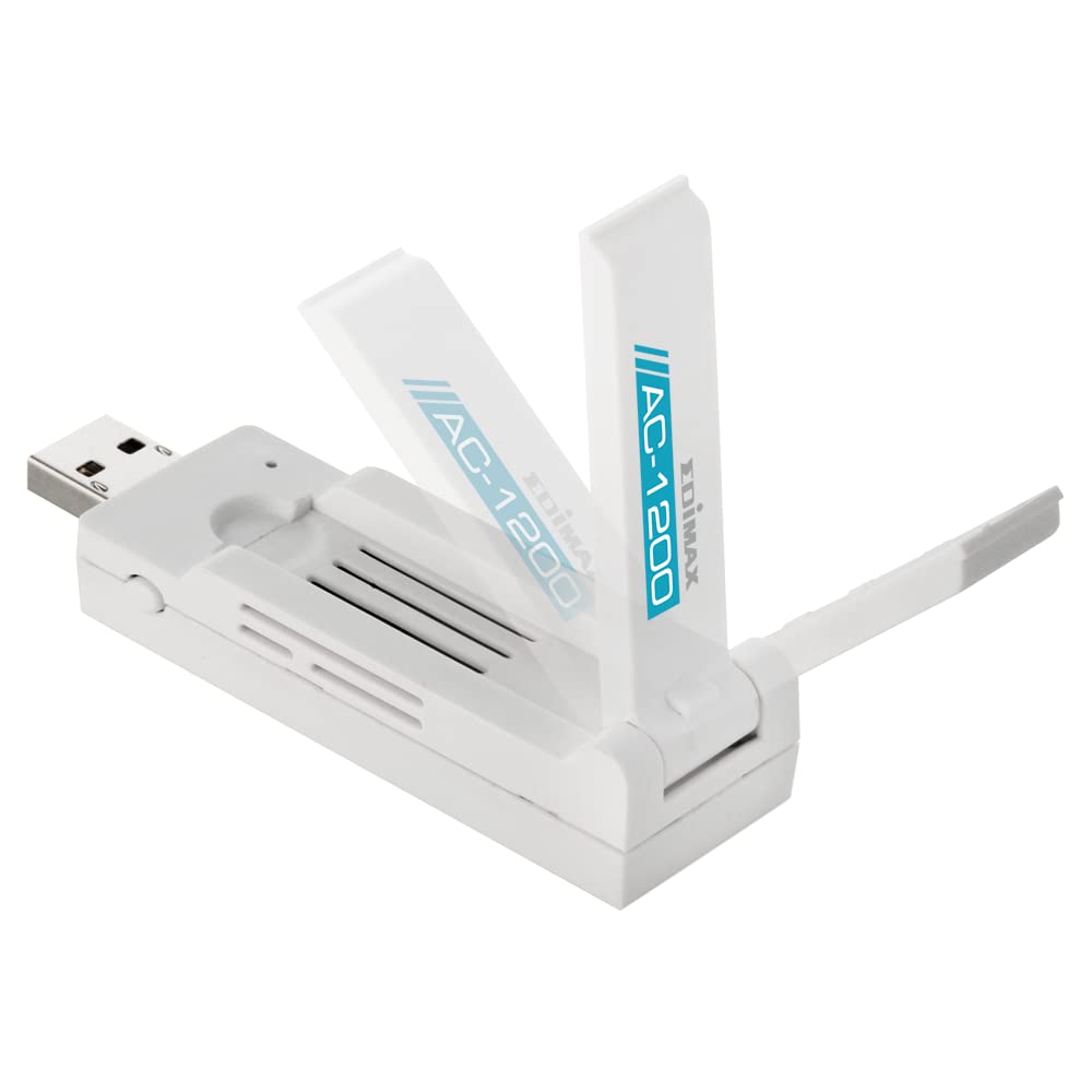 Edimax Wi Fi 5 802.11Ac Ac1200, Dual Band 2.4/5Ghz Adapter For Pc, Wireless Ac Usb 3.0 Adapter Dongle W/ Foldaway Antenna, Up To