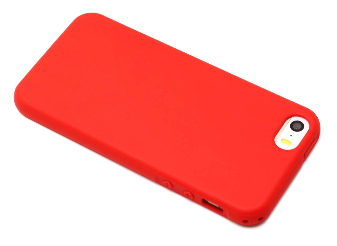 Mundulea Compatible Iphone Se (2016 Edition)/Iphone 5/Iphone 5S Case,Shockproof Tpu Ptotective Cover Compatible Iphone 5S (Red)