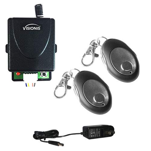 Visionis Fpc 5228 2 Mini 315Mhz Wireless Fixed Code Remote With One Channel Rf Receiver And Power Supply Kit