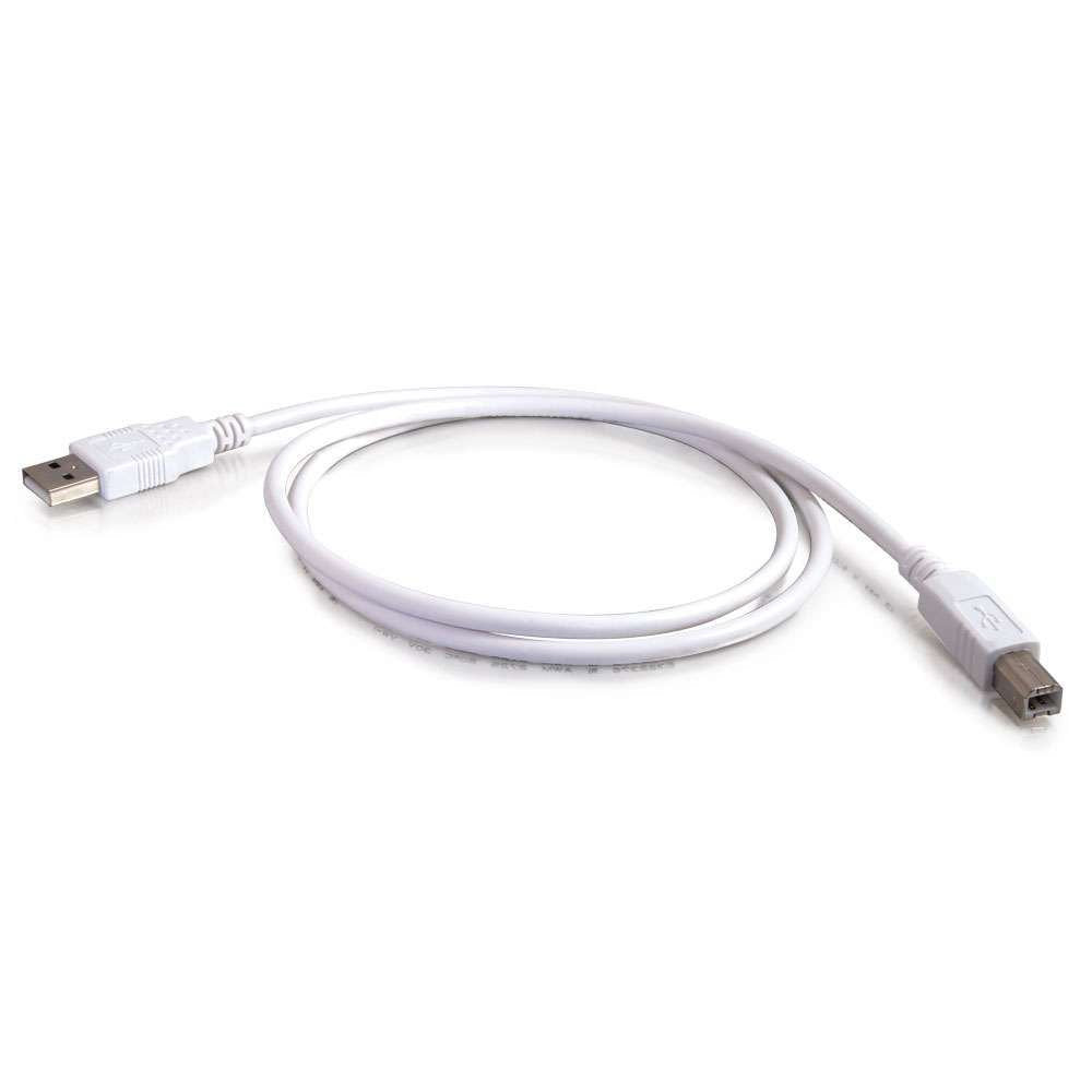 Cables To Go 13401 Usb 2.0 A Male To B Male Cable, White (15 Feet)