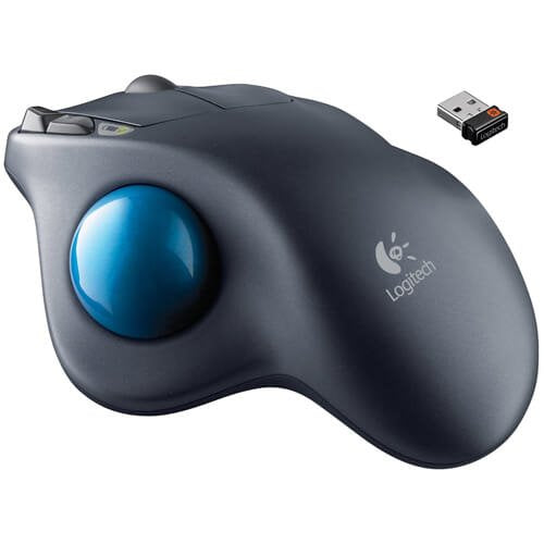Logitech M570 Wireless Trackball Mouse     Ergonomic Design With Sculpted Right Hand Shape, Compatible With Apple Mac / Microsof