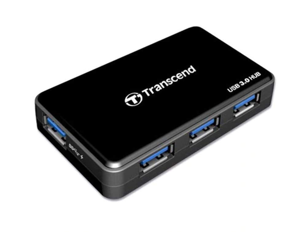 Transcend Usb 3.0 4 Port Hub Ts Hub3K, Black