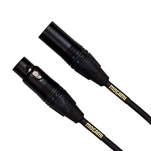 Mogami Gold Studio 15 Xlr Microphone Cable, Xlr Female To Xlr Male, 3 Pin, Gold Contacts, Straight Connectors, 15 Foot