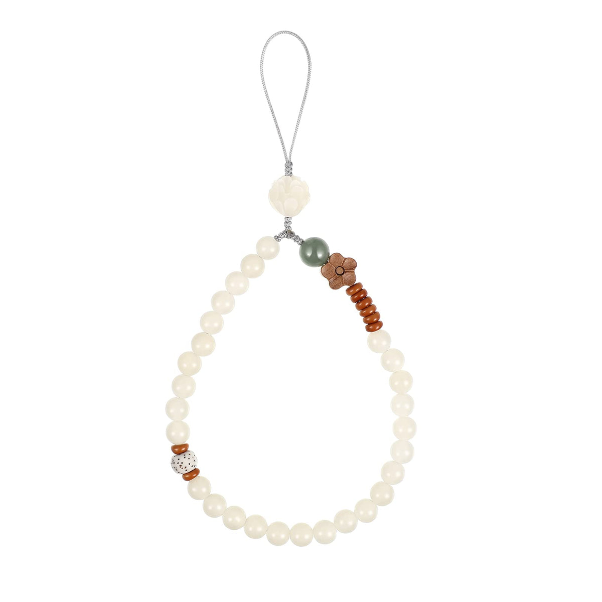 Ukcoco Phone Wrist Strap Buddha Beads Mobile Phone Strap Lanyard Keychain Hanging Pendant Chinese Style Phone Wrist Rope (Random