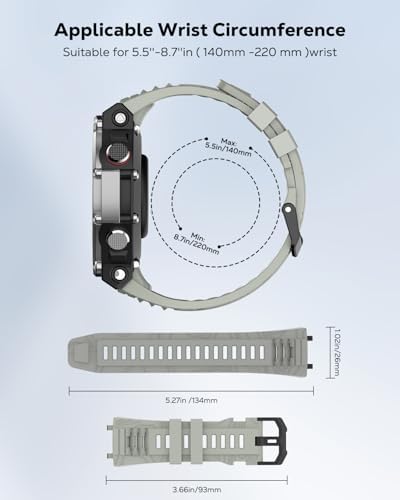 Astorgos Sport Band Compatible With Amazfit T-Rex 3 Smart Watch, Soft Silicone Replacement Watch Strap With A Screwdriver For Me