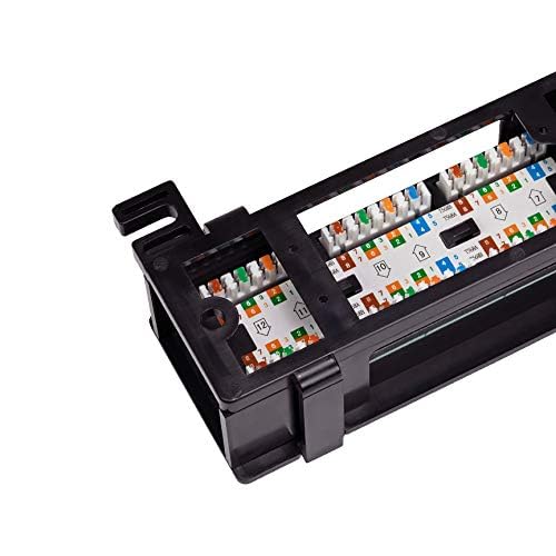 Navepoint 12 Port Cat5E Utp Unsheilded Mini Patch Panel With Wallmount Bracket Included Black