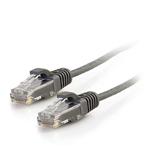 C2G/Cables To Go 01084 Cat6 Snagless Unshielded (Utp) Slim Network Patch Cable, Grey (6 Inches)