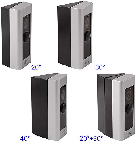 Adjustable Waterproof Compatible Doorbell Angle Mount,20/30/40 Degree Replacement Angle Bracket Plate Wedge Kit For Video Doorbe