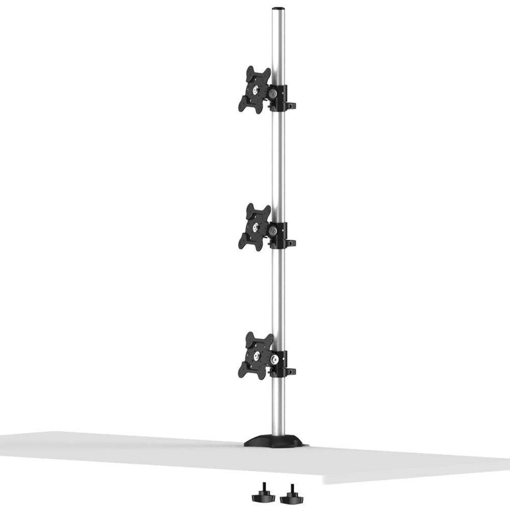 Cotytech Triple Monitor Desk Mount with Quick Release & 2 in 1 Base, 3' x 1' (BL DM144)