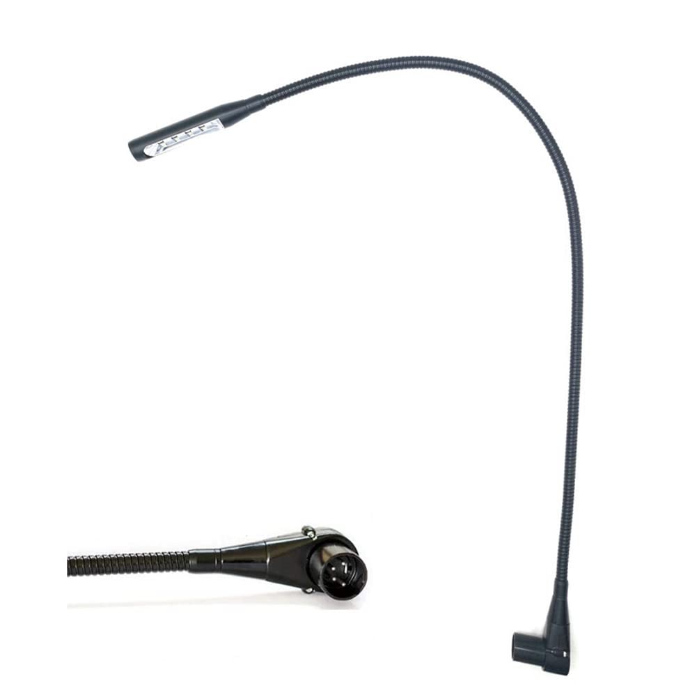 24 Inch 2 Watt Right Angle Xlr 4Pin Led Mixer Gooseneck Lamp For Yamaha Behringer Allen&Heath Mixer (Xlr 4Pin Port)