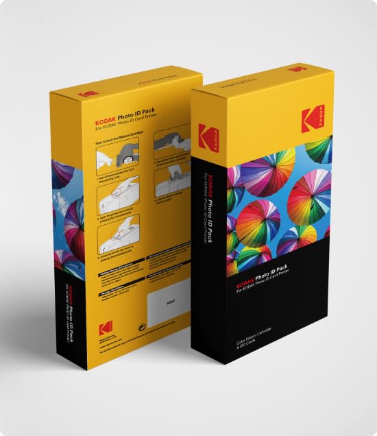 Kodak Id Printer Color Ribbon Easy Load Replacement Kit, Includes With 1Ea Color Ribbon And 100 Cards