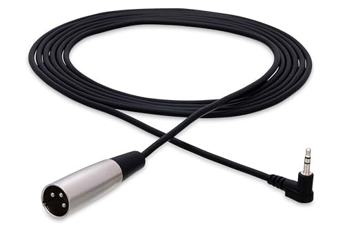 Hosa Xvm-101M Right Angle 3.5 Mm Trs To Xlr3M Microphone Cable, 1 Foot
