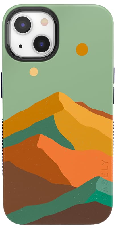 Casely iPhone 14 Case | Endless Peaks | Colorblock Mountain | Compatible with MagSafe | Bold Protective Design