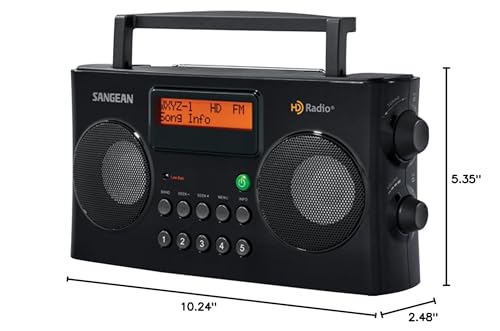 Sangean Hdr 16 Hd Radio/Fm Stereo/Am Portable Radio, Black