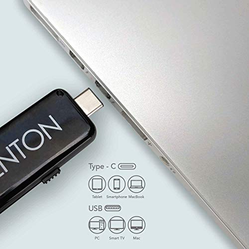 Centon Datastick Otg Usb 3.0 [Usb A + Usb C] 128Gb (Black)